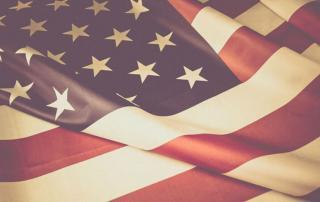 american flag used for memorial service for US military veteran