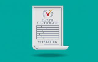 death certificate by Vitalchek graphic