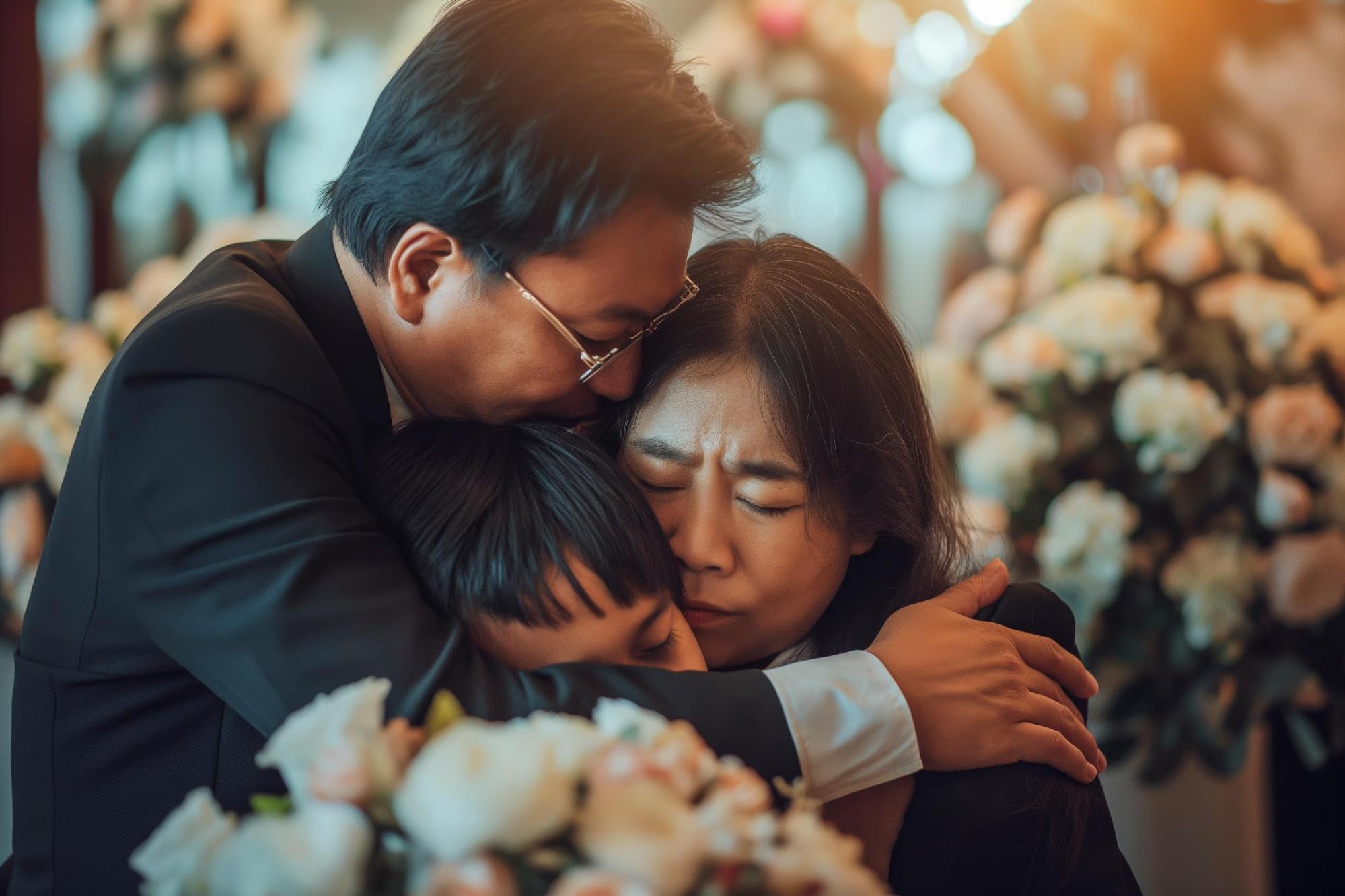 A family mourns a lost loved one